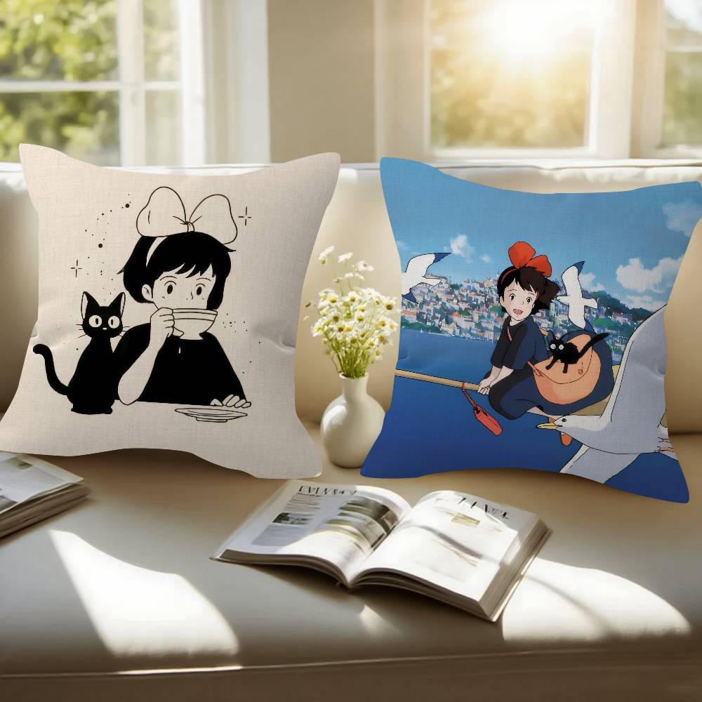 Cushion Cover Polyester Sofa Cushions Decorative Throw Pillows Home Decoration Pillowcover Anime K-Kikis Delivery Service-S