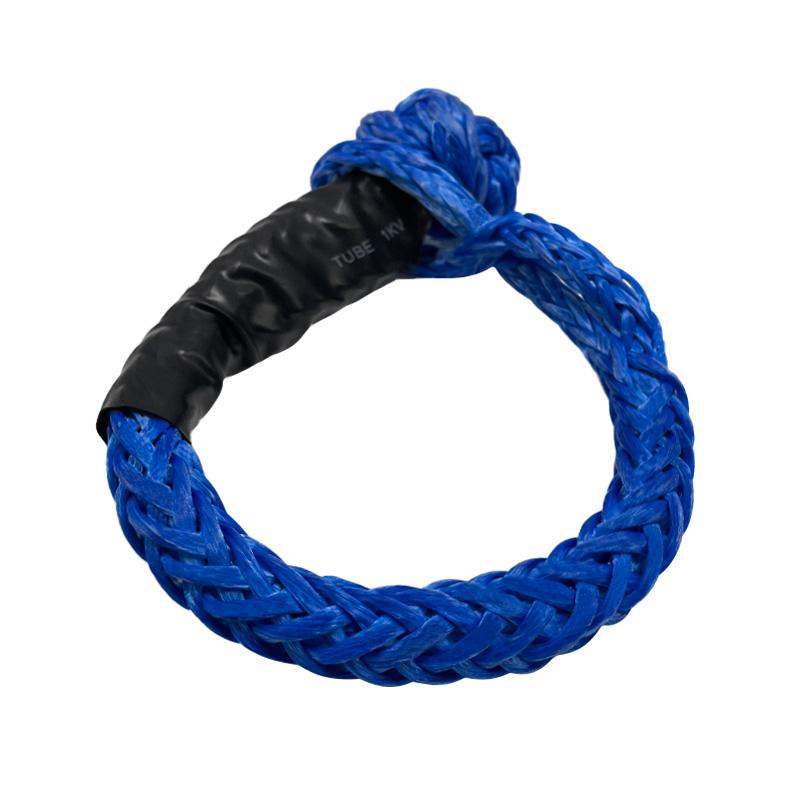 Hot Selling 14mm UHMWPE Soft Shackle Colorful 20 Tons Breaking Force Towing Strap for Off-Road Emergency Tools
