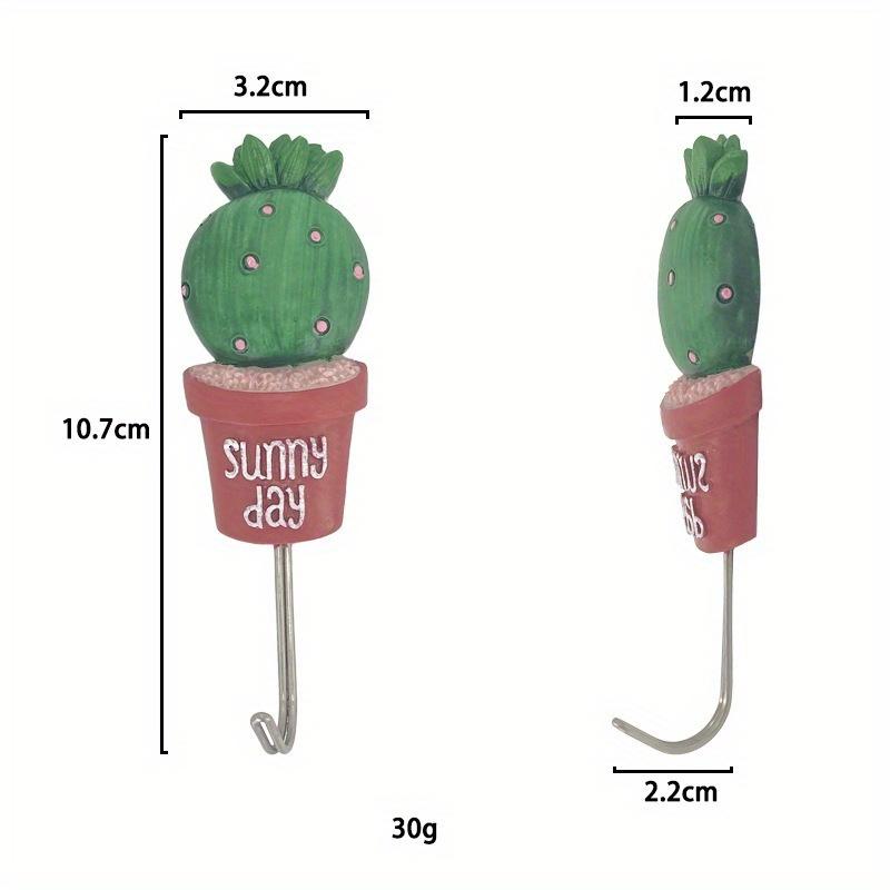 Creative Home Kitchen Hooks Succulent Shape Potted Wall Hangers Fashion Decor 2025