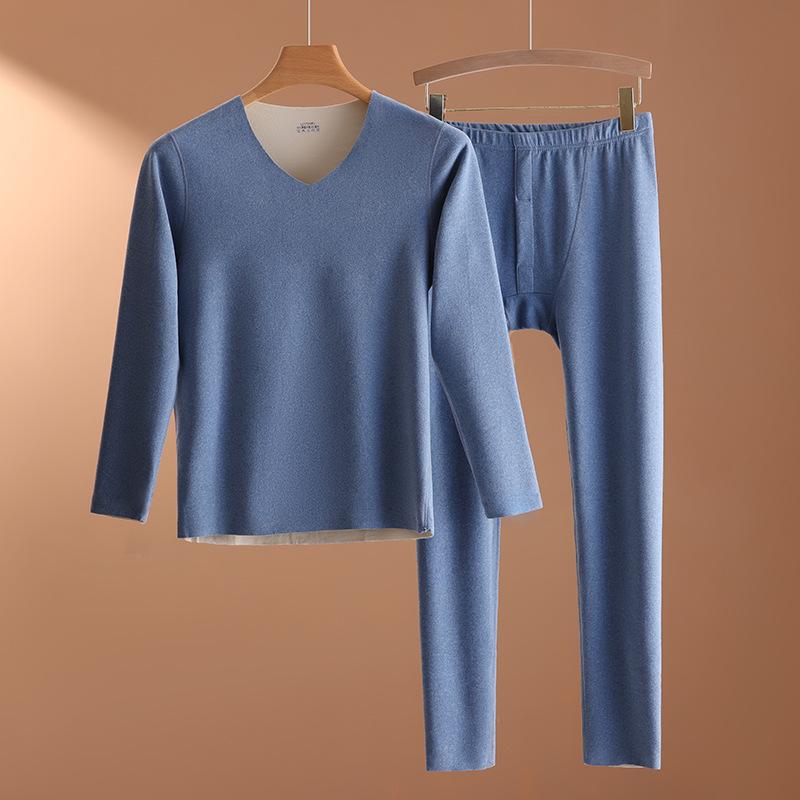 

Мужской бесшовный комплект термобелья с V-образным вырезом и флисовой подкладкой для осени и зимы 3XL [78-90 kg]