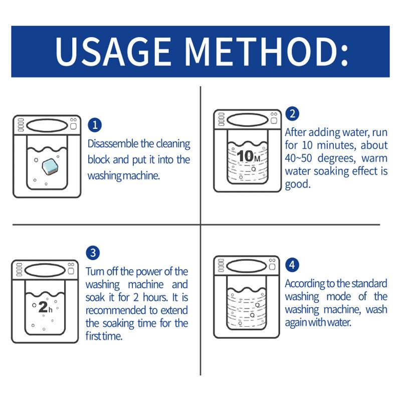 Washing Machine Cleaner Tablet Washer Deep Cleaning Tank Effervescent Descaling Machine Odor Removal Laundry Machine Clean Agent