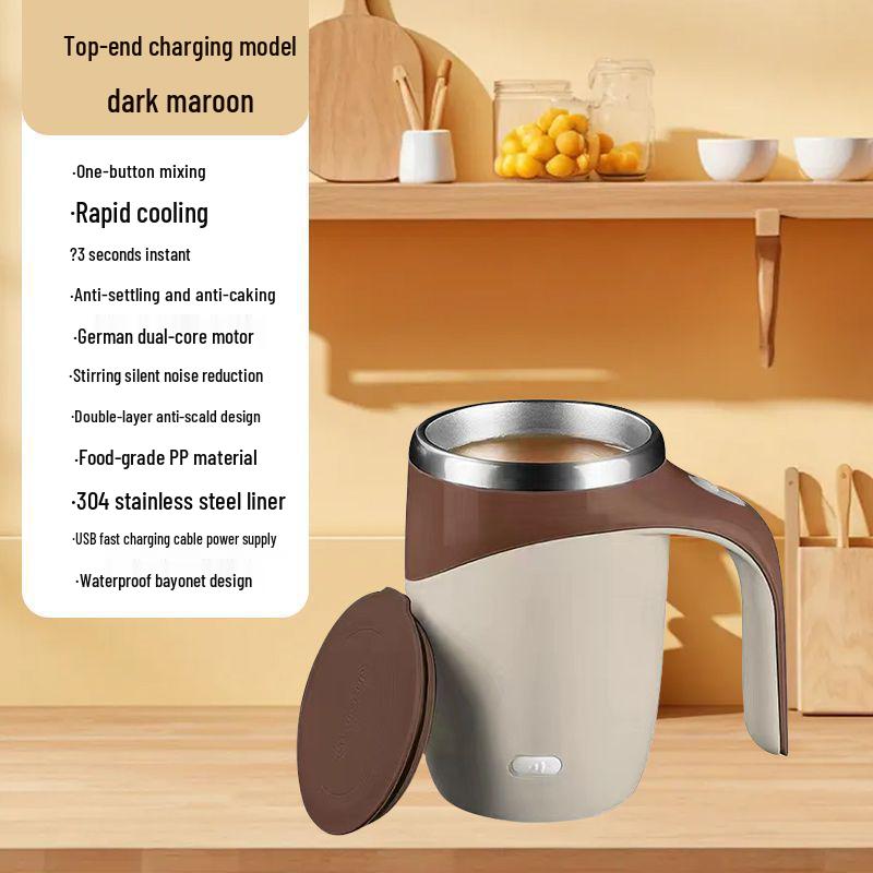 Automatic Magnetic Stirring Stainless Steel Insulated Coffee Mug