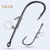10Pcs Live Shrimp Fixing Hook Heavy Duty Carbon Steel Barbed Fishhook with Hole Freshwater Saltwater Fishing Hook Fishing Accessories