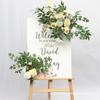 Floral Wedding Welcome Sign with Silk Flowers - Event & Showroom Decor.