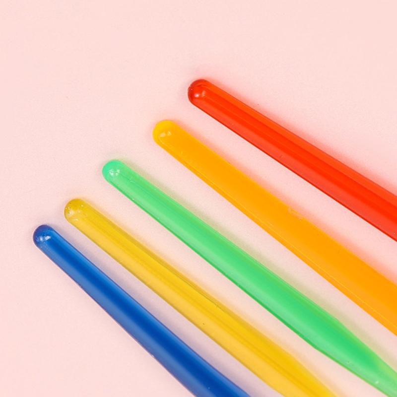 7Pcs Kids Paintbrush Palettes Smearing Tool Set, Toddler Watercolor Paint Brush and Flat Tip Craft Paint Brushes
