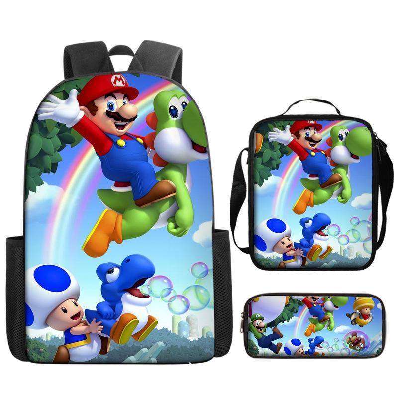 Super Elementary School Bag Cartoon Anime Backpack Mario Backpack Super Satchel