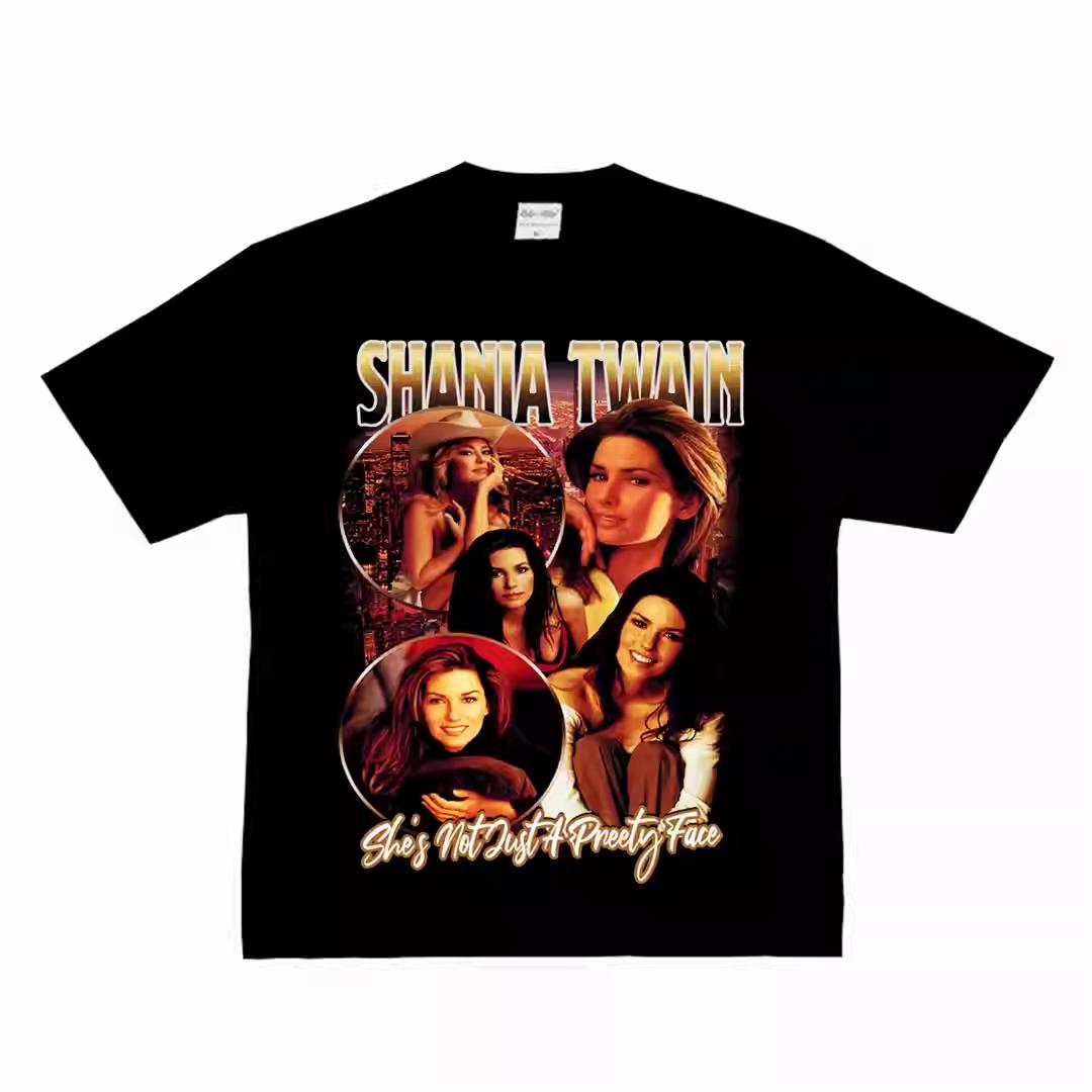 

Shania Twain Shes Not Just A Pretty Face TShirt Womens Vintage Country Music Tee Oversized Casual Cotton Fan Merch Top M