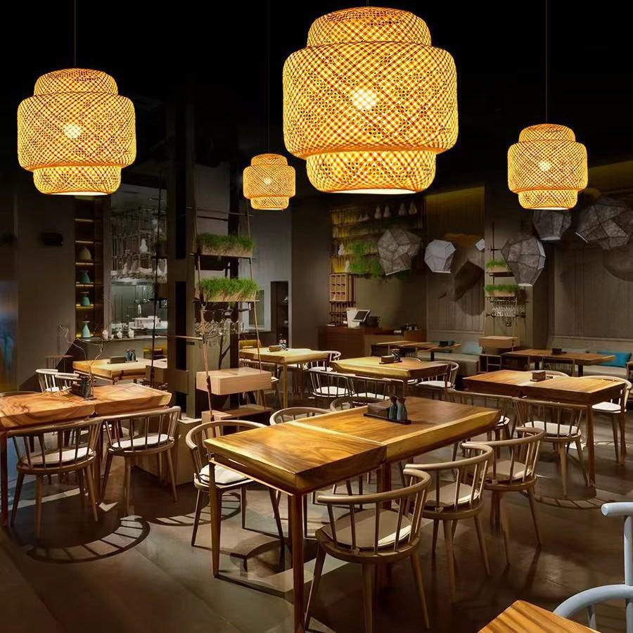 Bamboo Weaving Pendant Lamp - Zen Tea Room & Restaurant Lighting, New Chinese Style Rattan Lantern