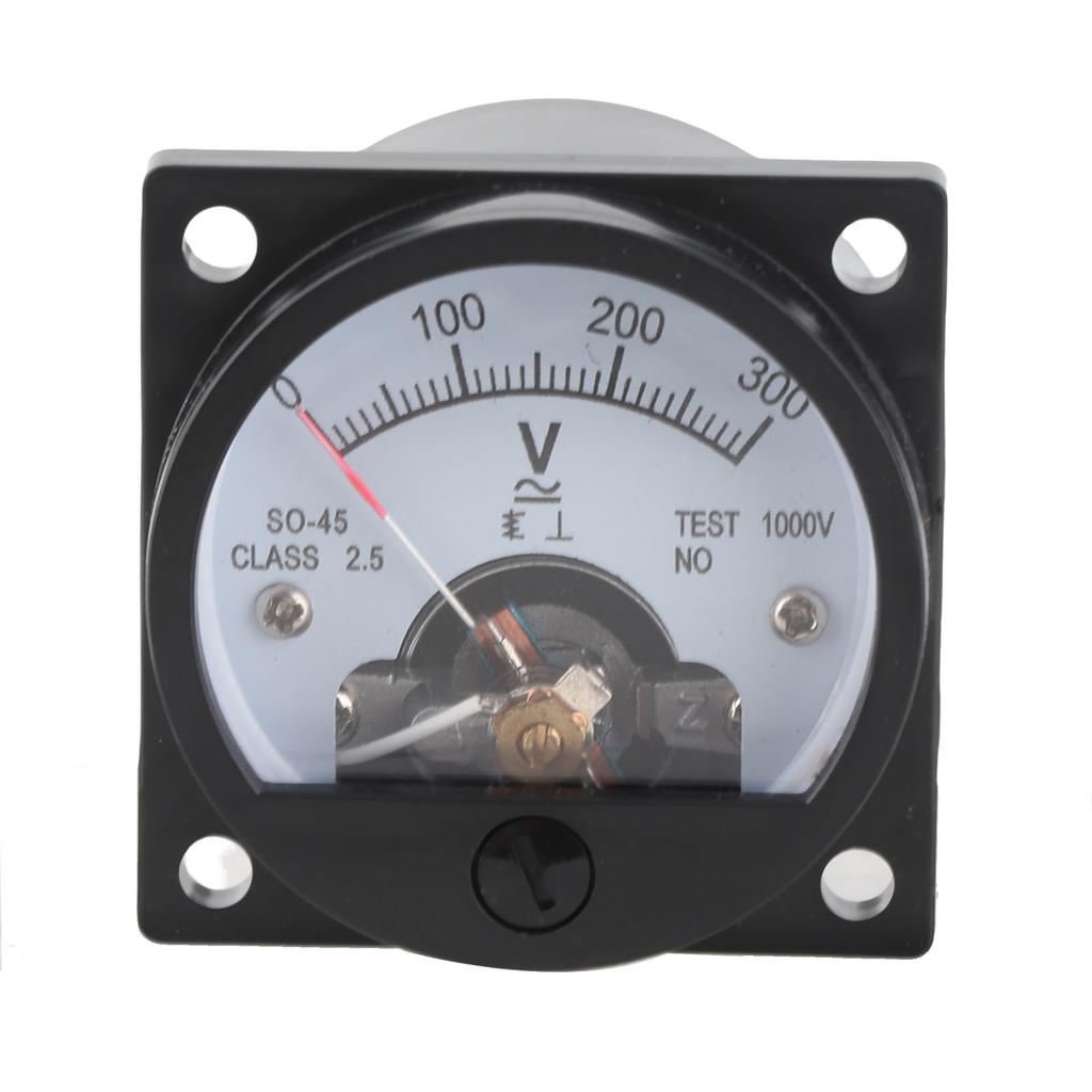 Round Voltmeter ABS Analog Dial Panel Gauge Accurate Tool for Measuring SO‑45 AC 0‑300 V