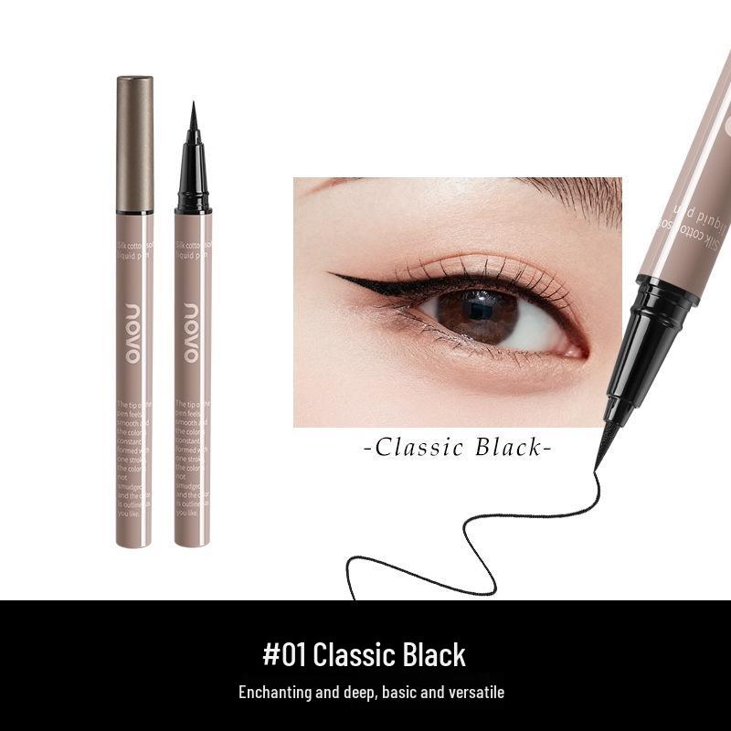 NOVO Коричневая Водостойкая Подводка-Маркер для Глаз Быстросохнущая - Стойкая, Не Размазывается, Идеальна для Новичков