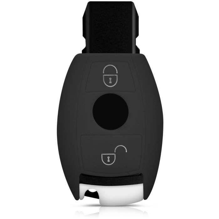 Kwmobile Accessoire clé de voiture pour Mercedes Benz - Coque pour clef de voiture Mercedes Benz (Keyless Go uniquement) 2-Bouton en
