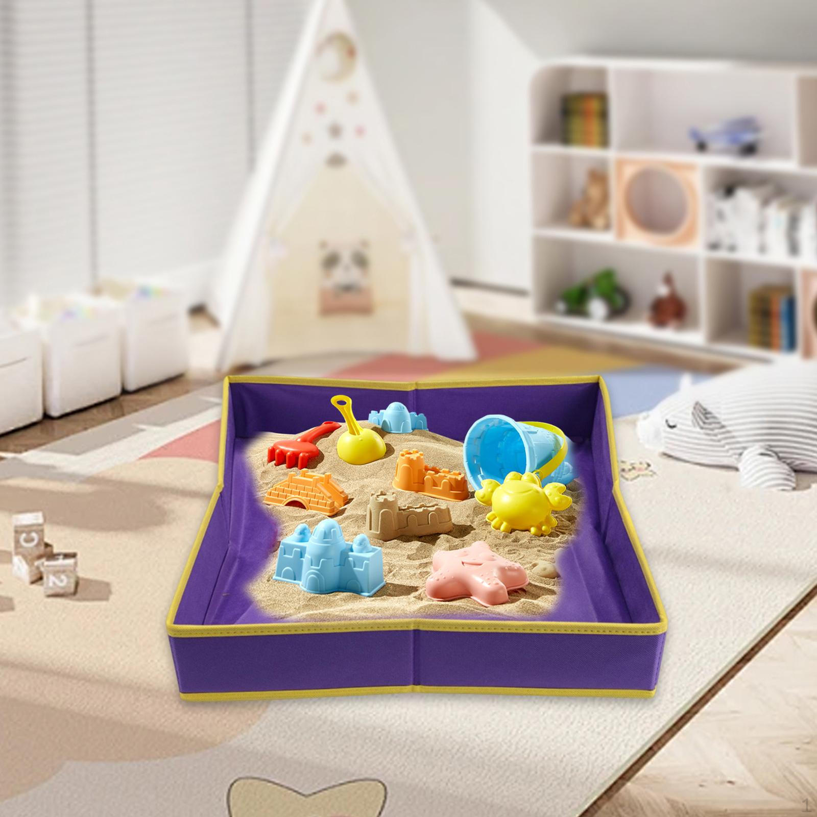 

Песочница Складной s Песок Утолщенный Большое Пространство Портативный Легко Носить Гладкий Дети Purple 40cmx40cm