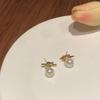 Large Retro 925 Pearl Earrings with Niche Ear Buckles for Women