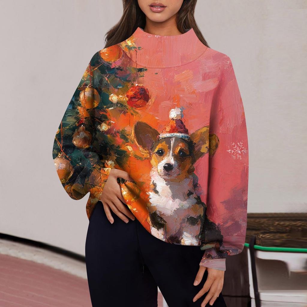 Women's Sweatshirt Sports Flannel Sweatshirt Long Sleeve Top Casual V-Neck Sweatshirt