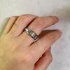 Retro Overlapping Bridges Ring For Men Silver Color Punk Gothic Open Ring Handmade Designer Jewelry Unisex Accessoriess Gift