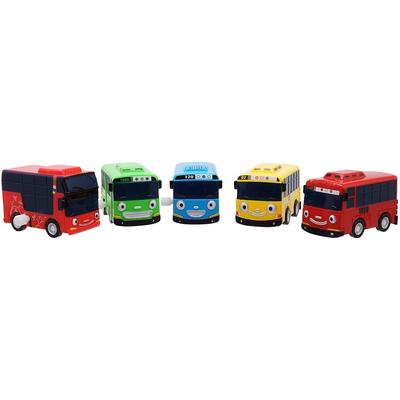 Pôvodný Kórejský model - Malý autobus Tayo špeciálna naťahovacia sada -5 kusov (Tayo + Gani + Lani + Rogi + Citu)