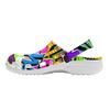 Unisex Printed EVA Beach Shoes Lightweight Breathable Slip On Garden Clogs Pool Bathroom Home Casual Sandals Home Garden Use