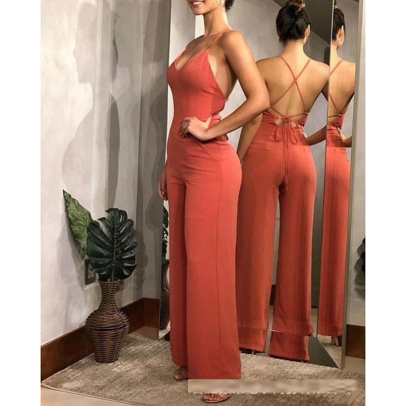 Women Sexy Suspender Jumpsuit Women Clothes Sexy Straps Sling Jumpsuit