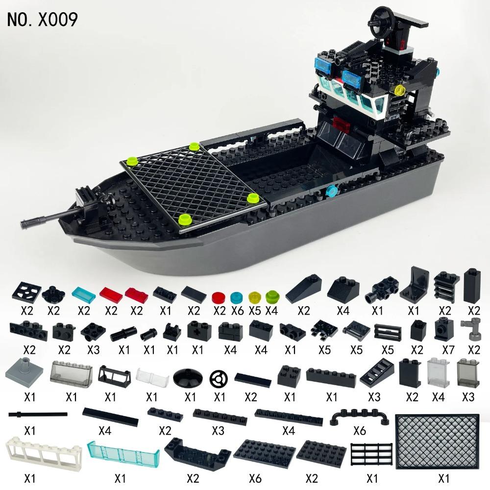Heiß Militärserie Seeaufklärer Schiffsmodell Bausteine Klassiker SWAT Polizei Transportboot Auto Block Ziegel Spielzeug Geschenke