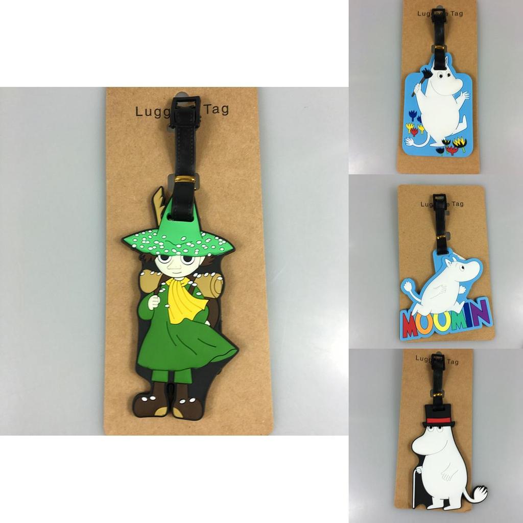 Mumin Amime Nilpferd Vogelscheuche PVC Reisegepäckanhänger mit Cartoon-Muster für Koffer