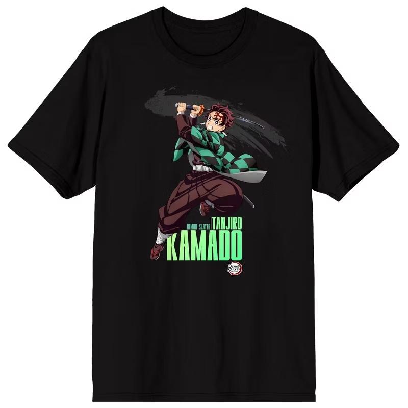 

Demon Slayer Tanjiro Kamado Graphic TShirt Anime Watercolor Print Cotton Tee for Men Kids Casual Short Sleeve Top S