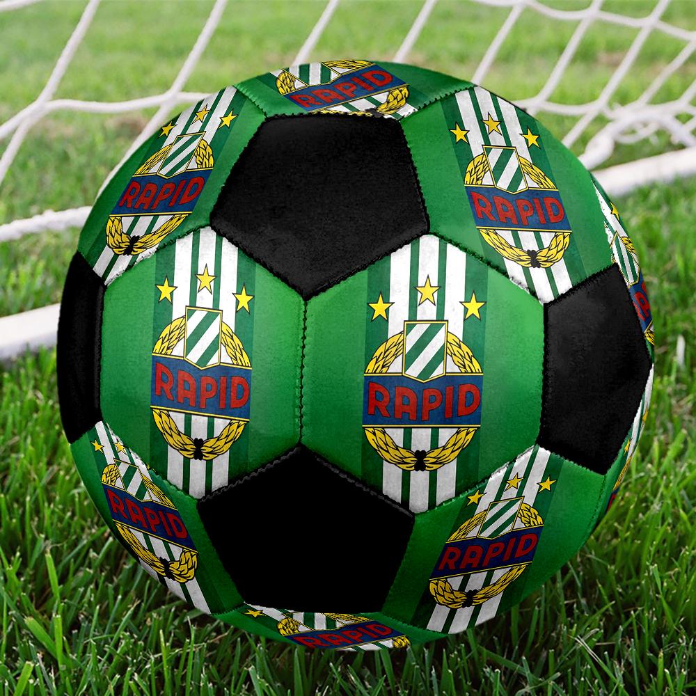 SIZE 5 Rapid Vienna Soccer Ball Colorful All Ages Machine Stitched PVC Competition Ready Durable High-Bounce