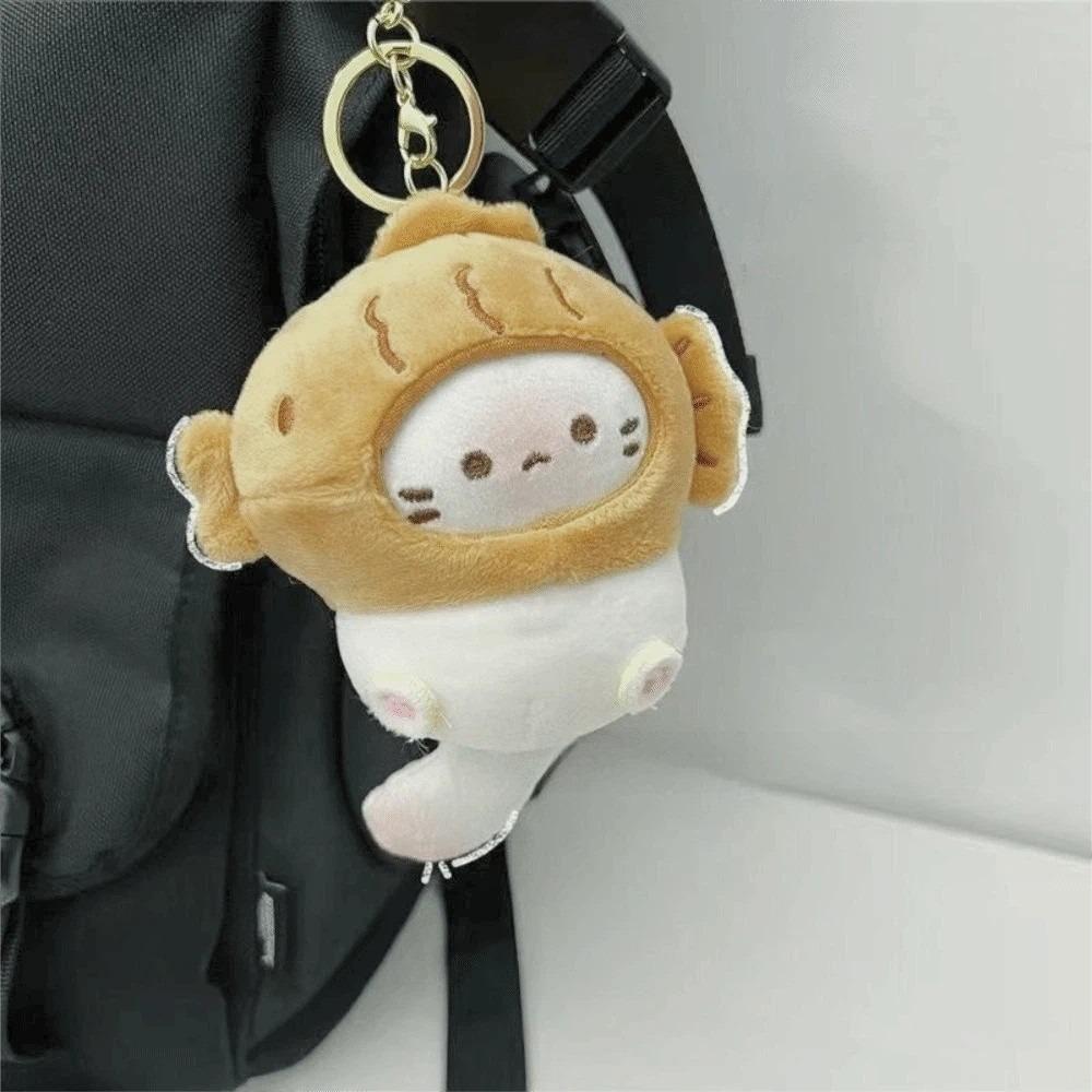 Exquisite Snapper Head Keychain Cocoa Cat Japanese Style Schoolbag Pendant Doll Pendant