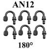 6X 4AN 6AN 8AN 10AN 12AN Oil Fuel Cooler Push-On Hose Fittings 0 45 90 180 Degree Push Lock Rubber Tube End Adapter Aluminum