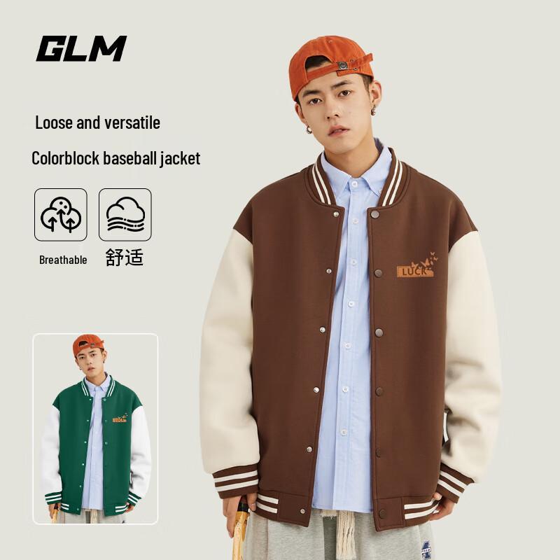

GLM Men s Patchwork Baseball Jacket 3XL