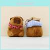 Lindo llavero de peluche corto de capibara, accesorio de viaje, regalo para coleccionistas.