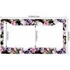 Decorative License Plate Frame Sugar Skull and Flower Car Tag Frame Aluminum Auto License Plate Holder for Men Women