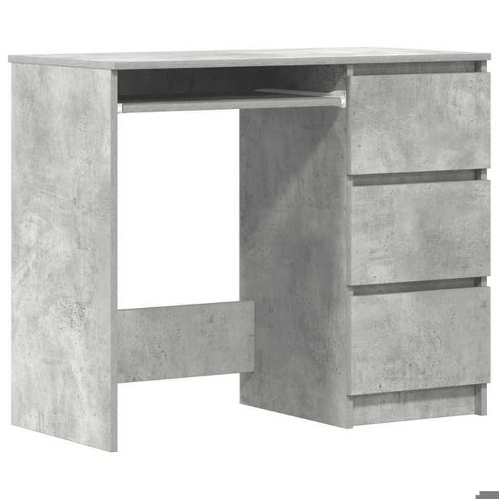 VidaXL Desk Concrete Grey 90x45x76 Cm Chipboard