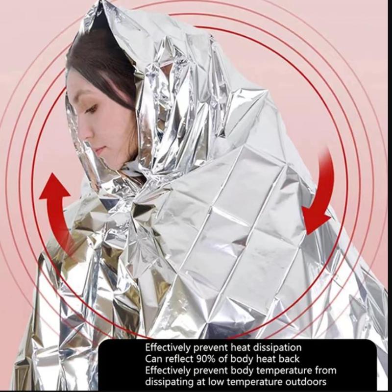 1/3/5Pcs Emergency Blanket Outdoor Survival First Aid Kit Windproof Insulation Lifesaving Pet Foil Thermal Military Rescue Blank