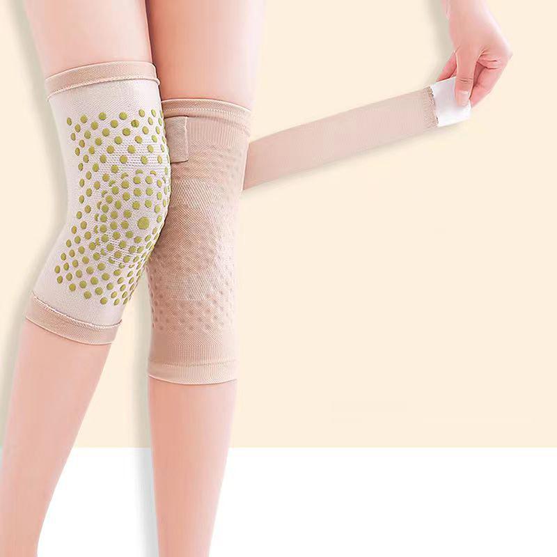 1 Pair Tie Self Hot Mugwort Knee Braces Sleeve Knee Support Pain Relief Injury Recovery Keep Warm Knee Pads Sports Protect Knee
