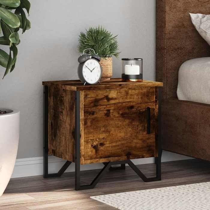 VidaXL Bedside Tables 2 Pcs Smoked Oak 40x30x40 Cm Engineered Wood, Side Table, Bedside Cabinet, Side Table 848519