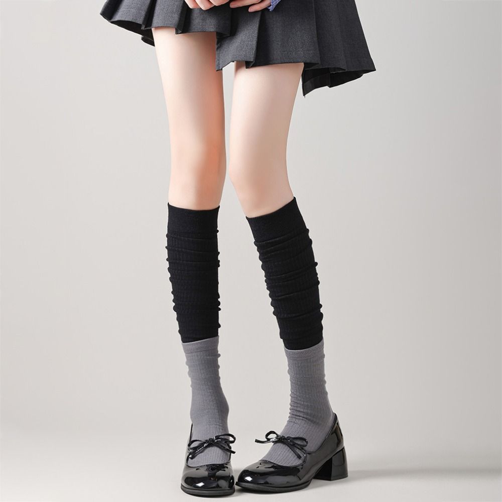 Simple Patchwork JK Lolita Socks Ins Over-knee Long Tube Stockings Japanese Style Hosiery Thigh High Stockings College