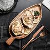 1Pc Acacia Wood Plate Leaf Shape Wooden Dessert Bread Plate Large Fruit Cake Tray Food Serving Platter Wooden Utensils Tableware