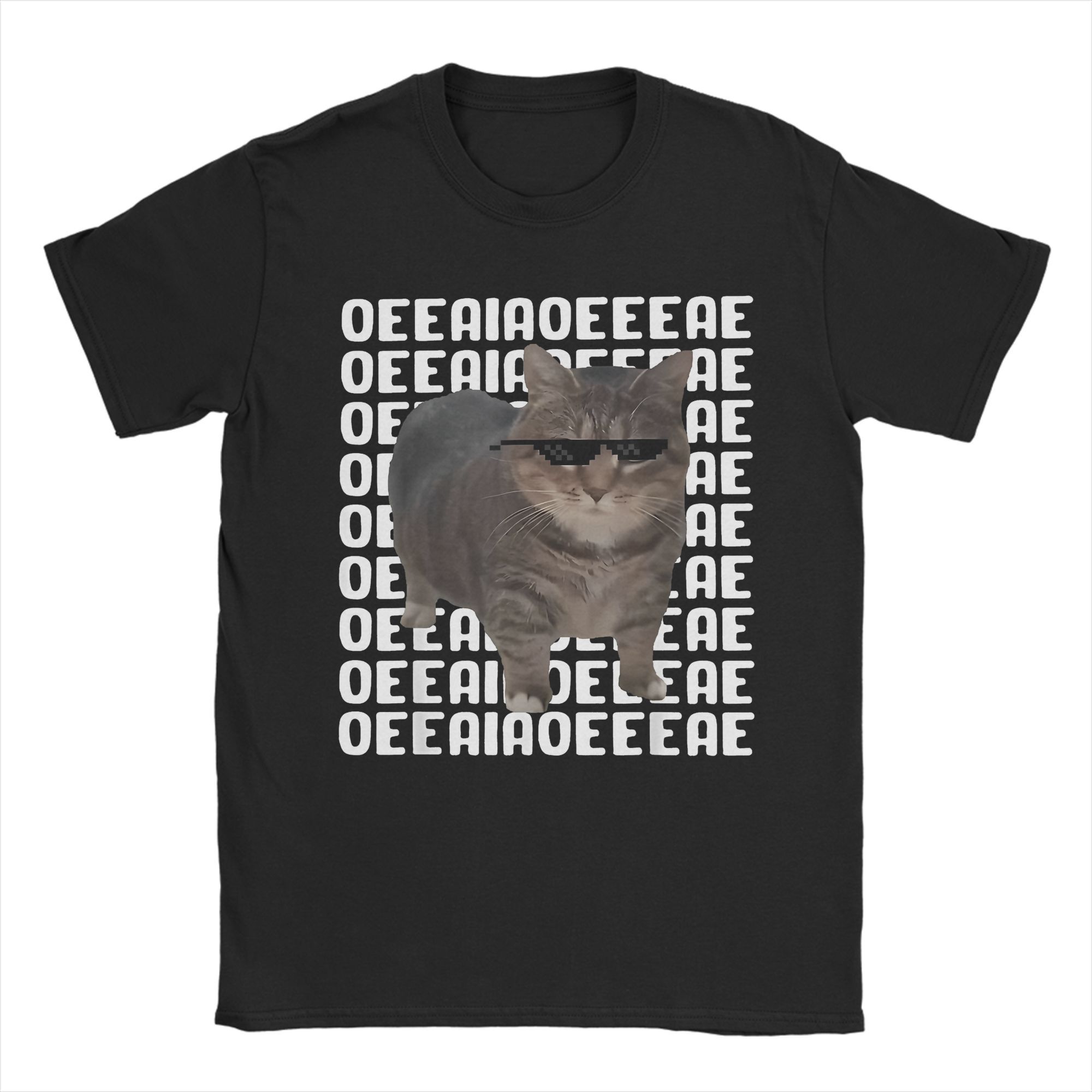 

Mens Womens Funny OIIAA OIIAA Spinning Meme Cat Shirt Pure Cotton Print T-Shirt Clothing Outfits 5XL різнокольоровий