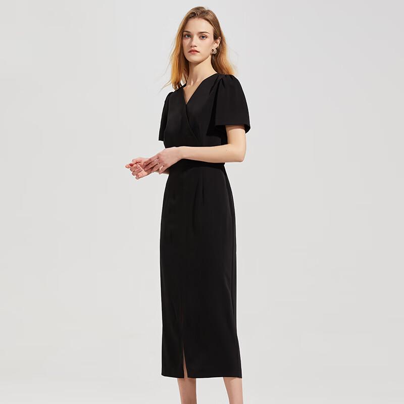 Shetu Women's Commuter Short-Sleeve Midi Dress