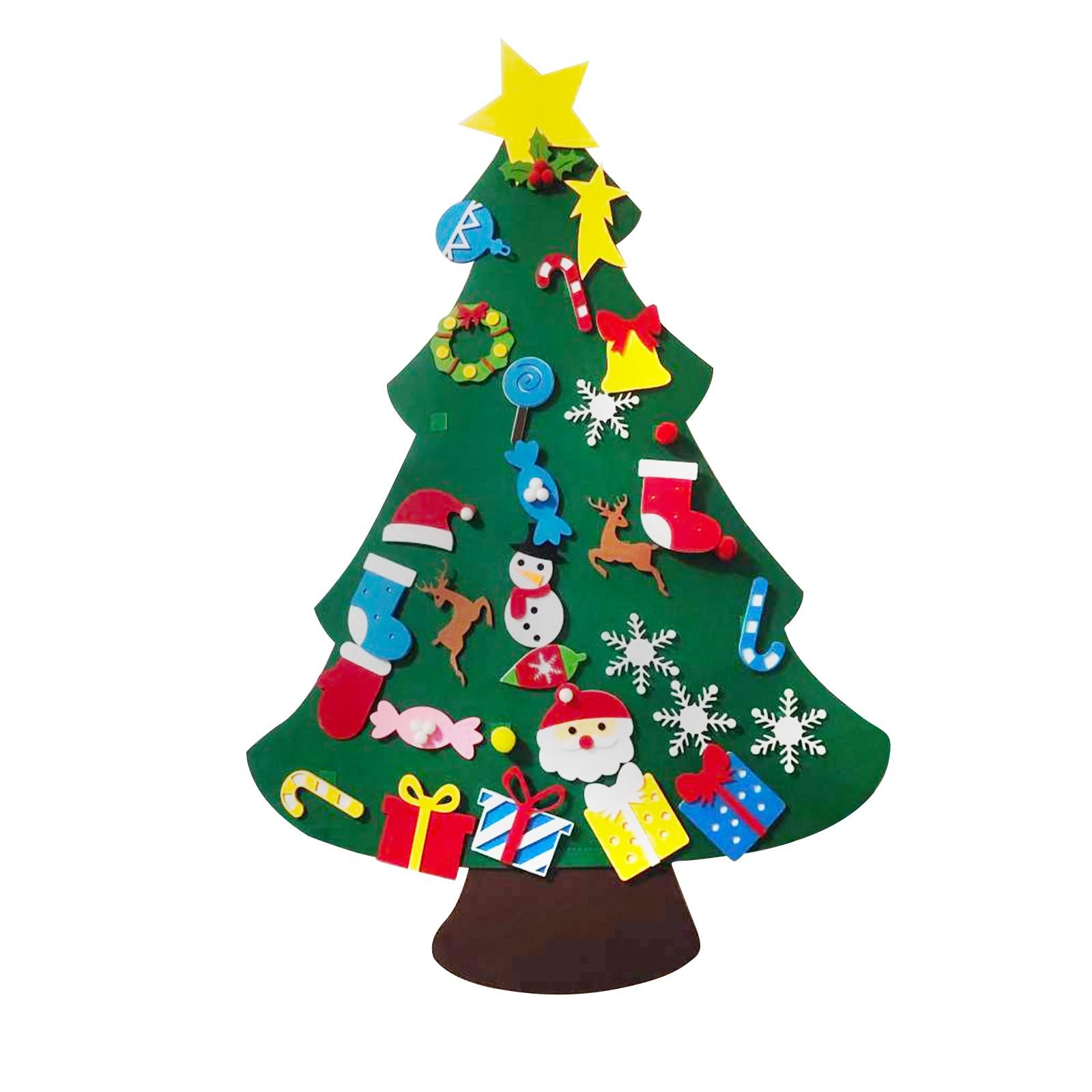 

Рождественская елка для детей своими руками, обучающее рождественское украшение, подвеска, трехмерное украшение на рождественскую елку ручной работы One Size