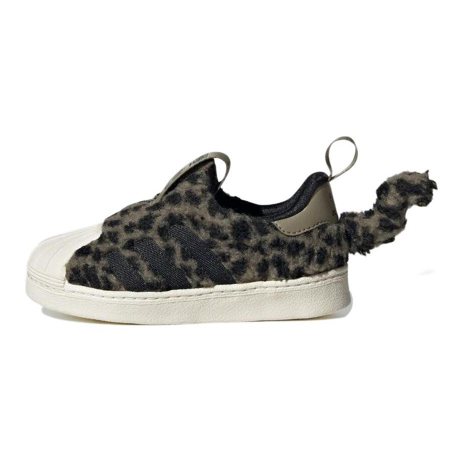 

Adidas Originals SUPERSTAR 360 Abrasion Resistant Low top Toddler Shoes Green Black, Leopard Print Infant And Toddler GY9174 26.5