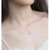 Women Sweet Minimalist Design White Mother Of Pearl Shell Clavicle Pendant Necklace