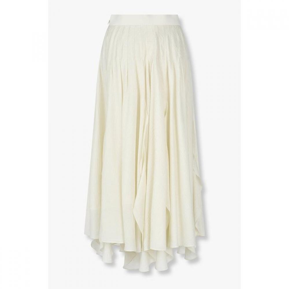 

Vov Crinkle Ruffle Long Skirt 7156235004 Ivory/S