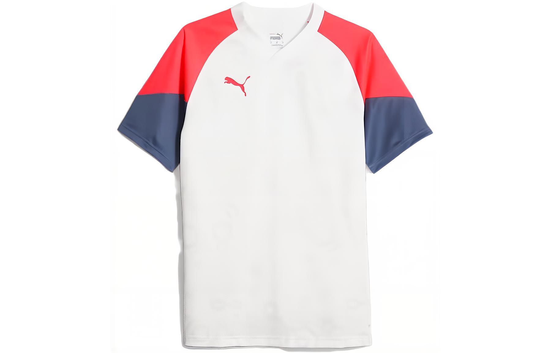 PUMA T Shirts Men s White V Neck Moderate Straight Fit 658481-53 L