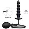 Extra Long Silicone Beaded Inflatable Anal Plug Toy