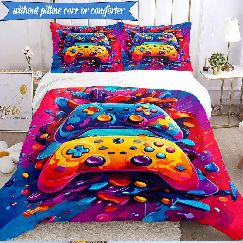 Electric Gaming Control 3pcs K-pop Music Group Bedding set,Ideal for Bedroom, Dormitory,Including Duvet Cover And 2pcs Pillowcases,Fan Gifts