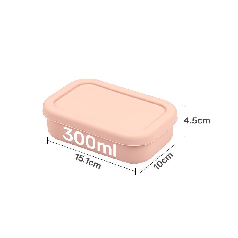 Small Silicone Food Storage Container with Airtight Lid for Lunch Bento and