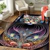 1pc Mysterious Cat Print, Design Indoor Area Rug, Soft, Anti-Slip, and Durable Gaming Room Decor for Bedroom, Living Room, and Exercise Rugs