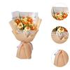 Crochet Flower Bouquet with Light Knitted Artificial Flowers for Teacher’S Day Wedding Valentine’S Day Festival Anniversary