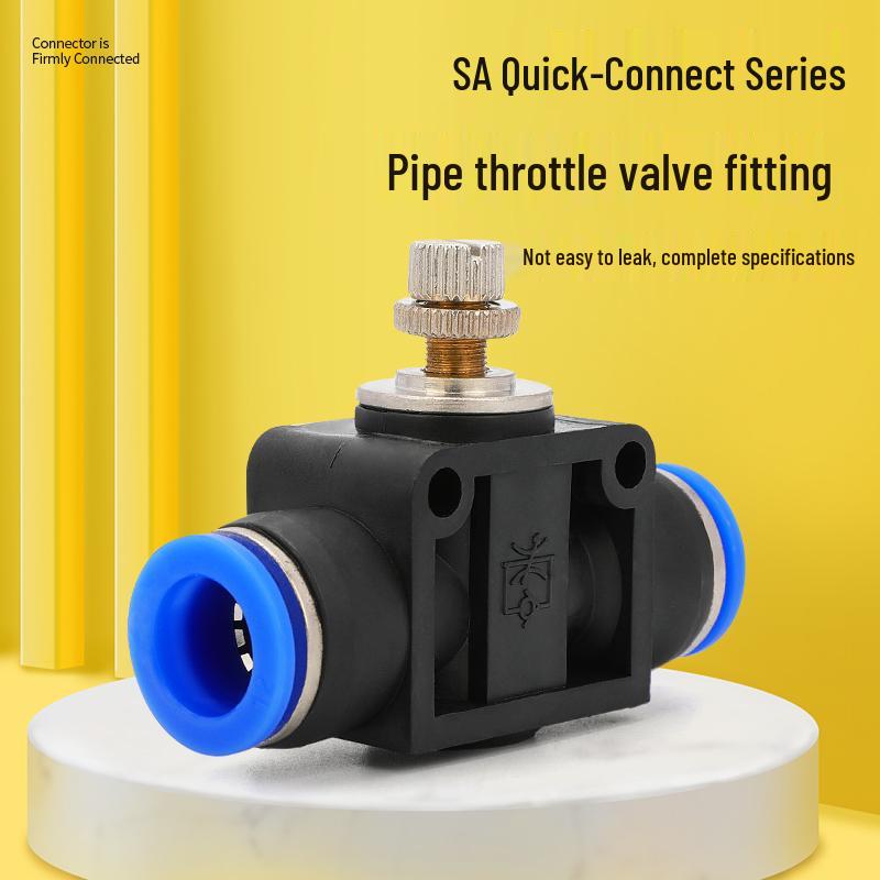 Pneumatic Quick Connector Throttle Valve, Speed Control & Flow Adjustment Valve SA4 6 8 10 12.